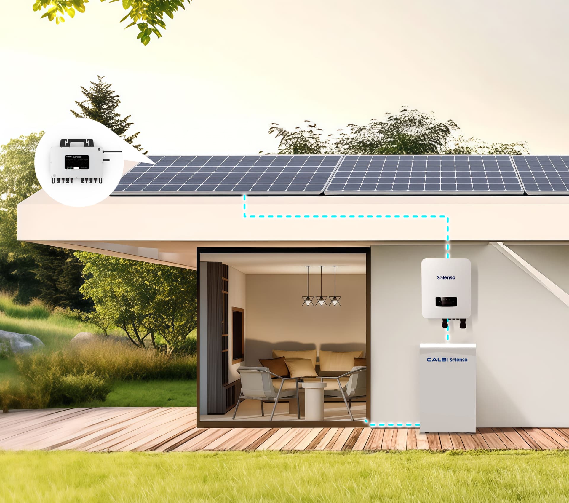 Equipo de Solenso en una instalación fotovoltaica